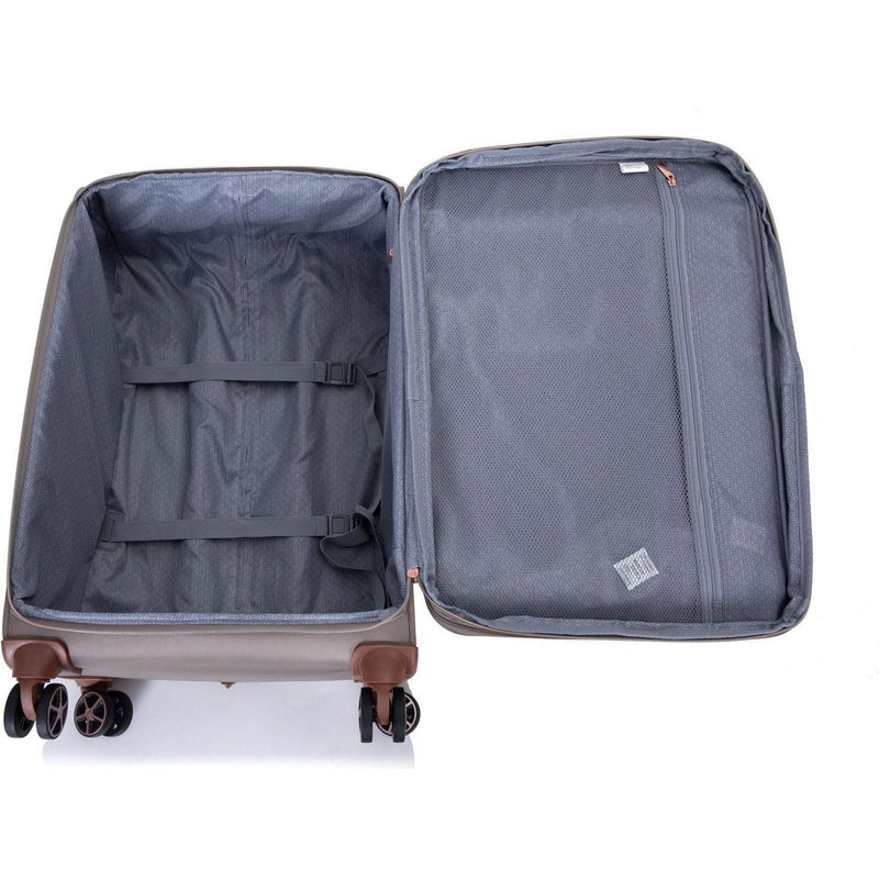 4-Piece Set (16/20/24/28), Softshell Suitcase Spinner Wheels Terylene Luggage Sets Carry On Suitcase Luggage Lightweight Durable Suitcase Khaki