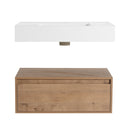 Wall Mounted Bathroom Vanity With Resin Sink And Soft Close Drawer In Imitative - Imitative Oak by HouseOfZazla