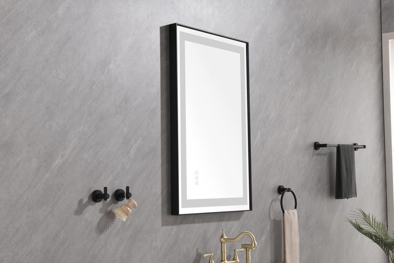 36x24 LED Lighted Bathroom Wall Mounted Mirror with High Lumen+Anti-Fog Separately Control