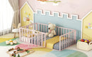 Metal Floor Bed Frame With Fence And Door by HouseOfZazla
