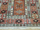 4' X 7' Antique Handmade Turkish Melas Oushak Wool Rug