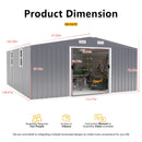 Campcraft 10x12ft Color Steel Plate Storage Shed