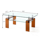Modern Tempered Glass Coffee Table With 2 Tier Storage For Living Room by Unique Piece Furniture