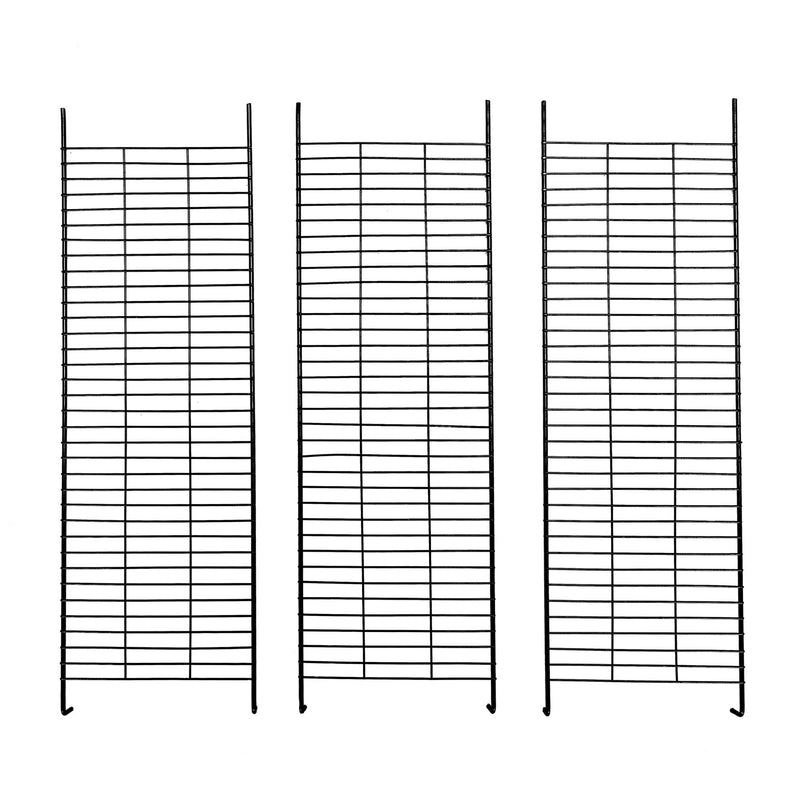 3-Tier Wire Cat Cage, Large Kennels Playpen with 3 Platforms, 3 Ramp Ladders and 4 Doors, Black