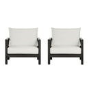 Outdoor Club Chairs (Set of 2) with Diamond-Pattern
