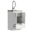Reed - Deluxe Laundry Cabinet With Pull-Out Faucet And Stainless Steel Sink by Unique Piece Furniture