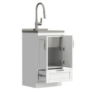 Reed - Deluxe Laundry Cabinet With Pull-Out Faucet And Stainless Steel Sink by Unique Piece Furniture