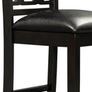 5-piece Counter Height Dining Round Table Set with One Faux Marble Top Dining Table and Four PU-leather Chairs,Dark Espresso