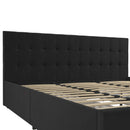 King Upholstered Bed With Storage - Black by HouseOfZazla
