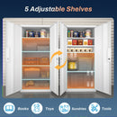 2 Door File Cabinet With Lock, 4 Adjustable Shelves, Heavy-Duty