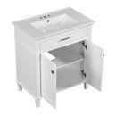 Bathroom Vanity With Ceramic Basin, Soft Close Door And Adjustable Shelves by HouseOfZazla