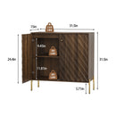Sideboard Buffet With Storage For Living Room - Walnut by Unique Piece Furniture