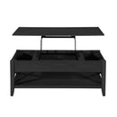 Decatur Farmhouse Lift Top Coffee Table With Storage - Black / Ash by HouseOfZazla