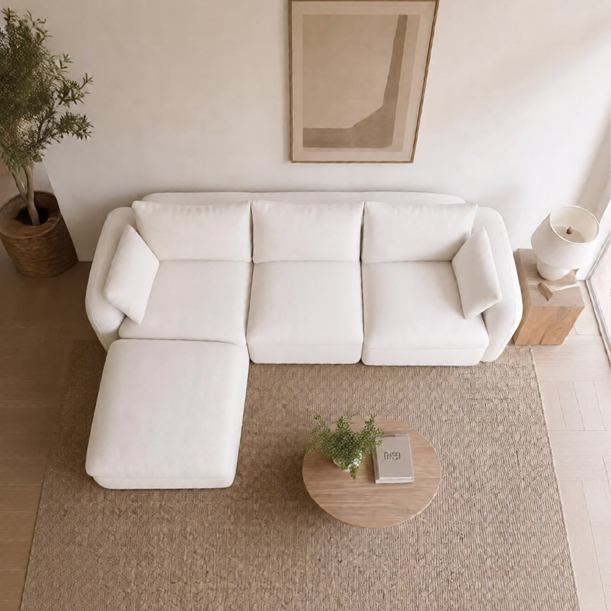 Fully Sponge Compressed Sectional Sofa, photo 3 of 9