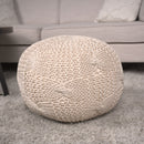 Bordeaux - Knitted Round Pouf by HouseOfZazla