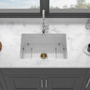 Undermount Single Bowl Ceramic Kitchen Sink, Dual Mount