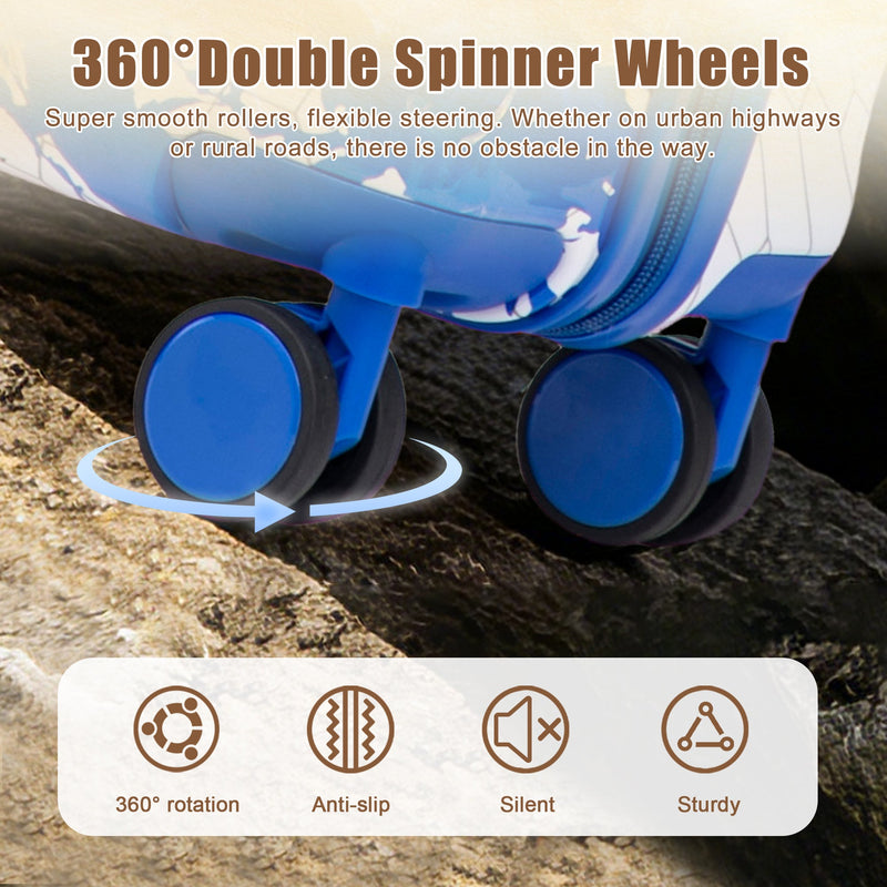 3-Piece PC Spinner Wheel Luggage Set in Blue, photo 7 of 10