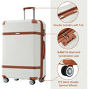 Hardshell Luggage Sets 3 Piece double spinner 8 wheels Suitcase with TSA Lock Lightweight 20"24"28"