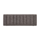 Thorian Luxury Upholstered Ottoman Bench with Channel Tufting and Metal Base