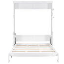 Murphy Bed With Desk, LED Lights & USB Charging Station by HouseOfZazla