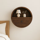 Floating Circle Bedside Table - Chestnut by Unique Piece Furniture