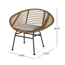 Cordella Outdoor Woven Wicker Chairs with Cushions, Set of 2 by HouseOfZazla