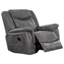 Encino - Upholstered Padded Arm Glider Recliner - Gray
