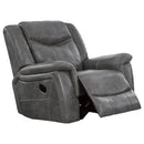 Encino - Upholstered Padded Arm Glider Recliner - Gray by HouseOfZazla