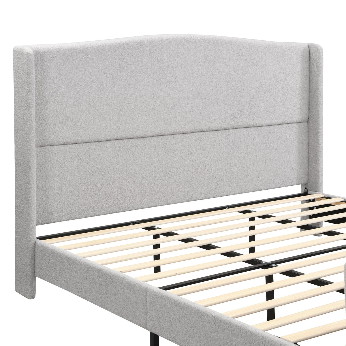Platform Bed Frame With Tall Headboard And High Footboard, photo 13 of 40