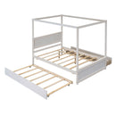 Canopy Platform Bed With Drawers, Support Slats, No Box Spring Needed by HouseOfZazla