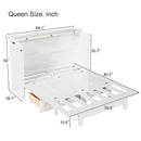 Solid Pine Murphy Bed Chest Cube Cabinet Bed With Charging Station And Large Storage Drawer For Home Office Or Small Room by HouseOfZazla