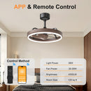 20.5" Rustic LED Ceiling Fan with Remote & APP Control by HouseOfZazla
