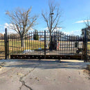 16x8 ft Dual Swing Driveway Gate with Star Pattern by Chery Industrial