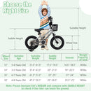 14 Inch Kids Bike Adjustable with Transparent Chain Cover for 4-5 Years Old