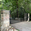 14x8 ft Steel Dual Swing Driveway Gate-European Style