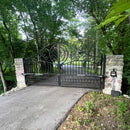 14x8 ft Steel Dual Swing Driveway Gate-European Style