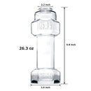 The Wine Savant 2-Set, Dumbbell Beer & Whiskey Glasses, Giant Lifting Beers 26oz Glass