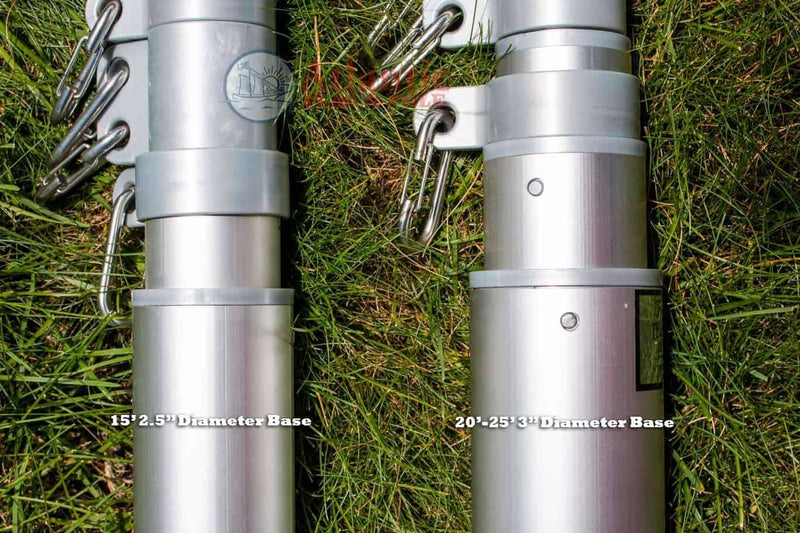 Phoenix Telescoping Flagpole with Free American Flag, Securi-Shur Anti-Theft Locking Clamp, and Lifetime Anti-Theft Guarantee