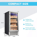 15 Inch Cigar Humidor Electric Humidor Silver Steel X5196