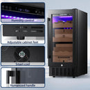 15 Inch Cigar Humidor Electric Humidor Silver Steel X5196