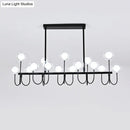 GobekUsa 15-Light Black Ceiling Light: Modern Clear Glass Globe Pendant with Adjustable Hanging Cord