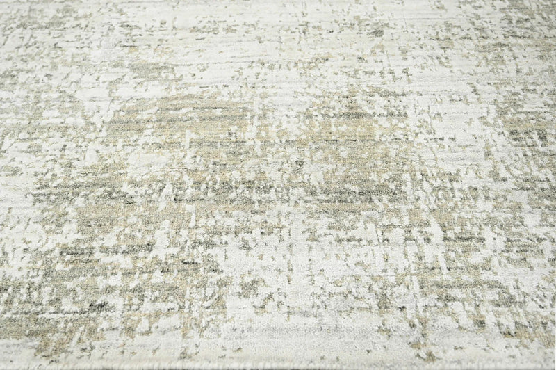 4x6 Beige, Gray Hand Knotted 100% Wool Modern & Contemporary Oriental Area Rug