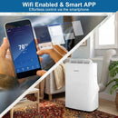 15000 BTU Inverter Portable Air Conditioner Smart Wifi Enabled Cooling & Heating Unit-White by DirectDeals