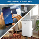 15000 BTU Inverter Portable Air Conditioner Smart Wifi Enabled Cooling & Heating Unit-White by LJGDeals