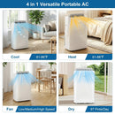 15000 BTU Inverter Portable Air Conditioner Smart Wifi Enabled Cooling & Heating Unit-White by LJGDeals