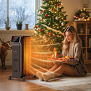 1500W Oil Filled Radiator Heater with Remote Control 3 Modes 24H Timer by LJGDeals