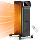 1500W Oil Filled Radiator Heater with Remote Control 3 Modes 24H Timer by LJGDeals