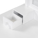 Elegant Makeup Vanity Desk With Adjustable Mirror And Storage And Construction - White by HouseOfZazla