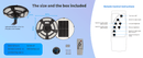 3500W Commercial Solar Round 360° Wide Angle Pole Outdoor Lamp Post Light with 98 inch Pole IP67 Waterproof With Remote