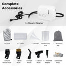 1500W Portable Steam Cleaner with 34 oz Water Tank-White by DirectDeals